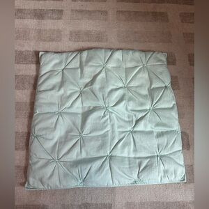 Pottery Barn Kids 26” Square Quilted Mint Green Euro Pillow Sham